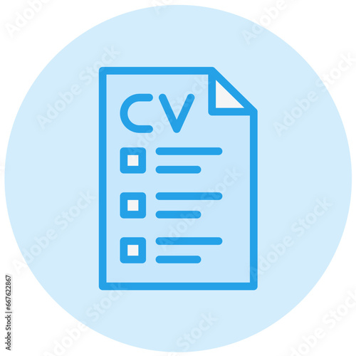 Cv Vector Icon Design Illustration