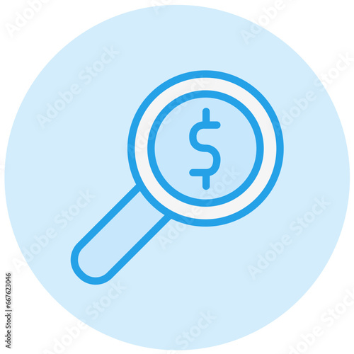 Magnifier Vector Icon Design Illustration
