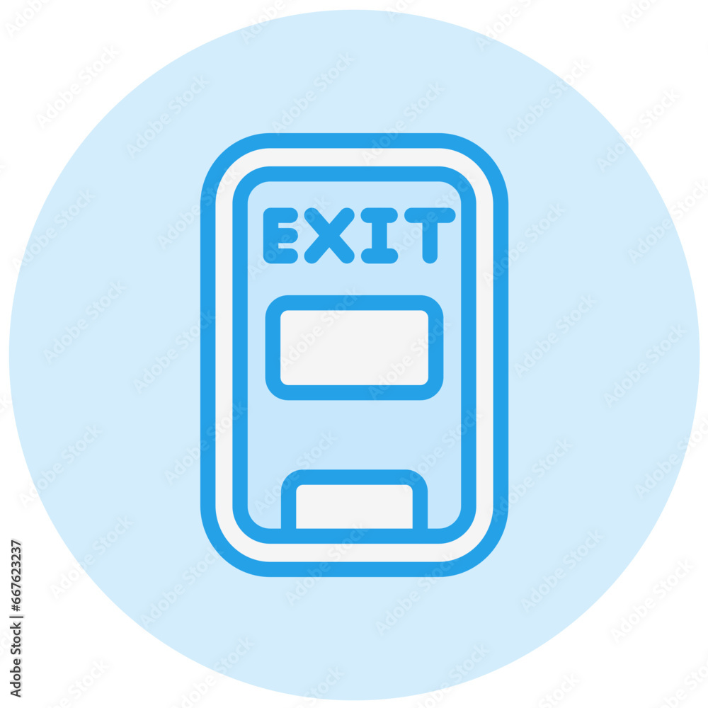 Emergency exit Vector Icon Design Illustration Emergency exit Vector Icon Design Illustration