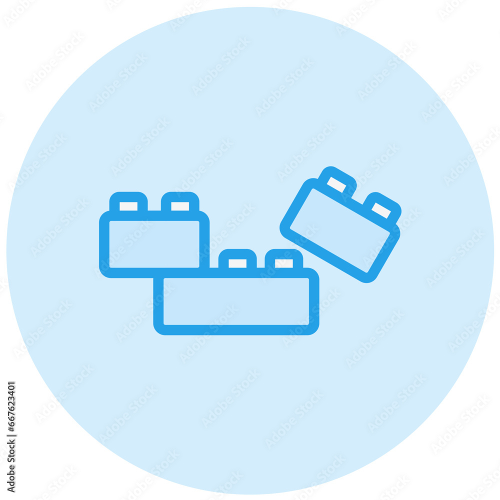 Plastic blocks Vector Icon Design Illustration Plastic blocks Vector Icon Design Illustration