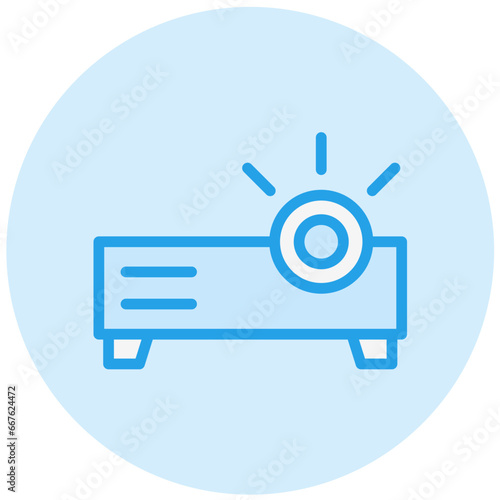 Projector Vector Icon Design Illustration