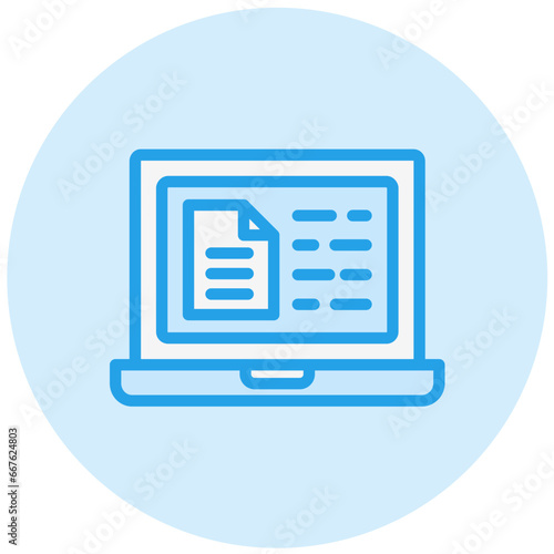 Online report Vector Icon Design Illustration