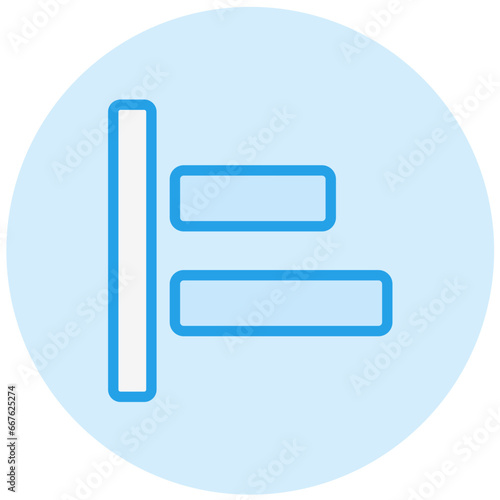Left alignment Vector Icon Design Illustration