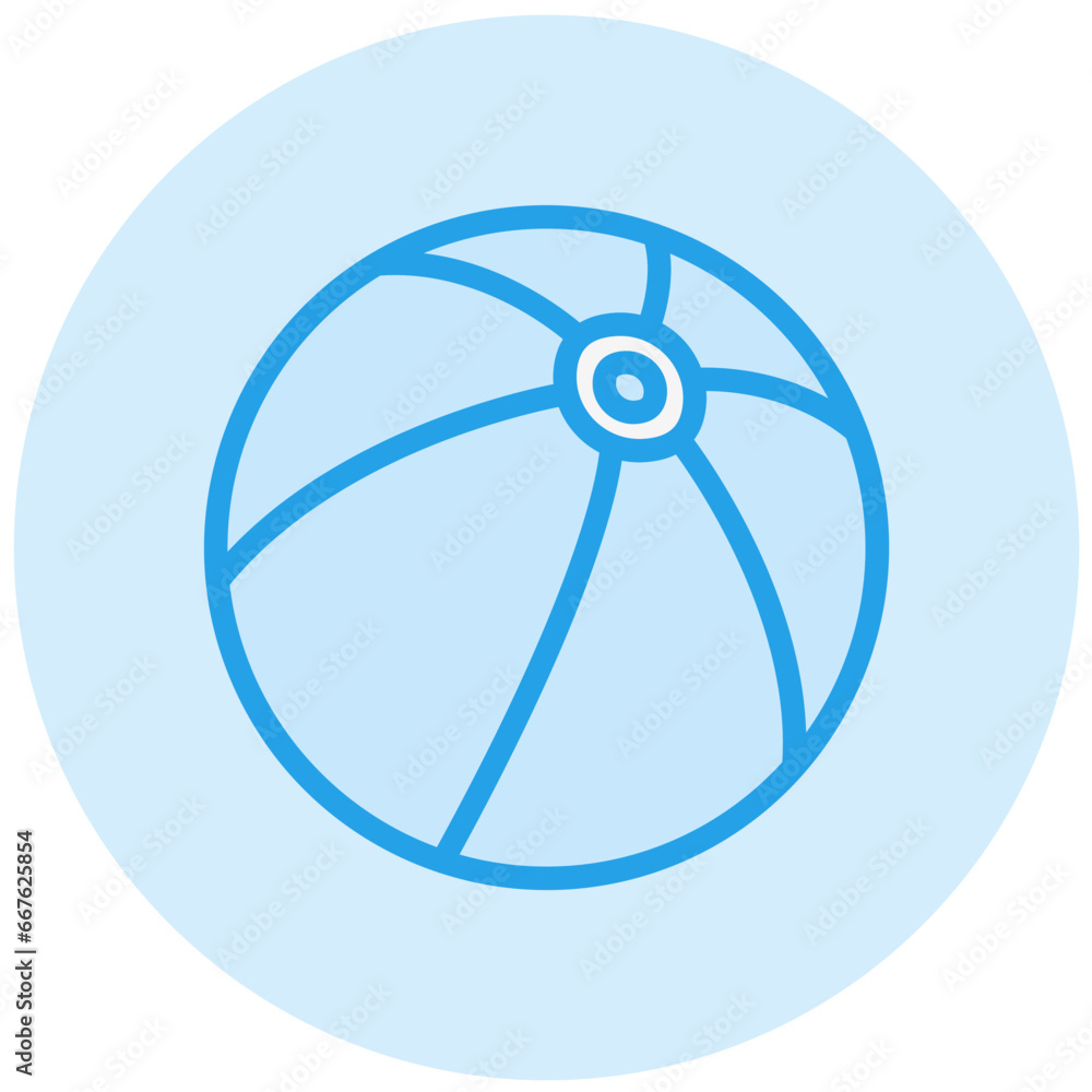 Beach ball Vector Icon Design Illustration Beach ball Vector Icon Design Illustration