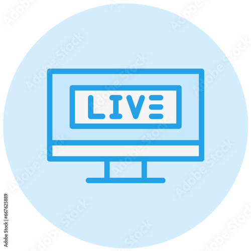 Live Stream Vector Icon Design Illustration