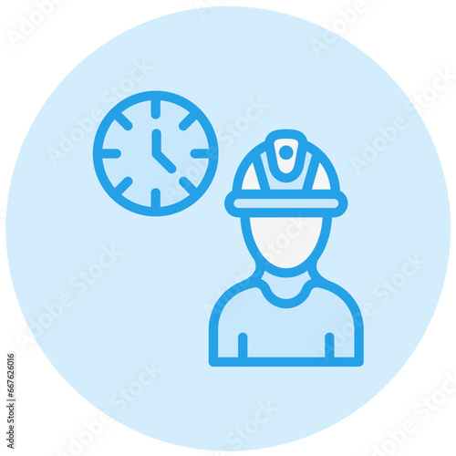 Working hours Vector Icon Design Illustration