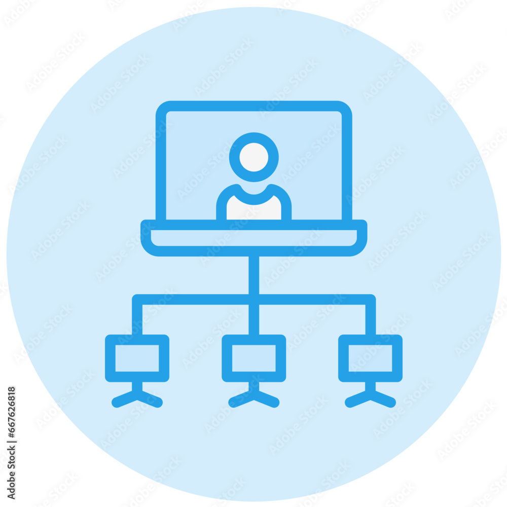 Client server Vector Icon Design Illustration