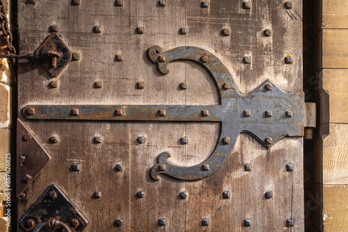 Massive Iron Hinge on Cardiff Castle Door