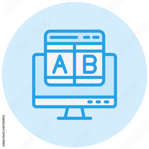 Ab testing Vector Icon Design Illustration