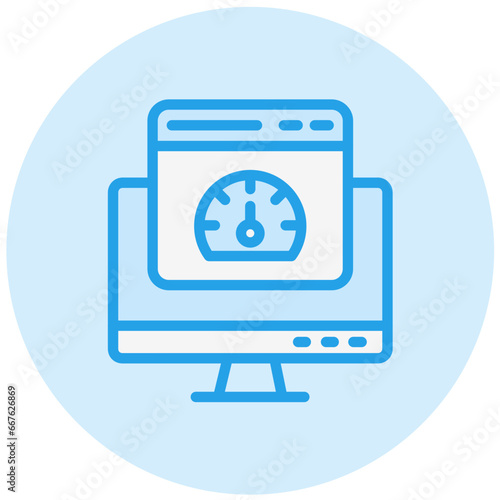 Speed test Vector Icon Design Illustration