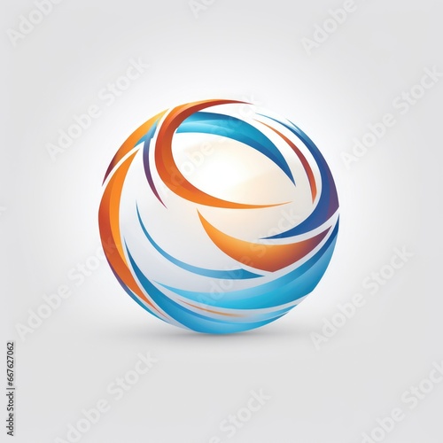 Beautiful abstract logo design. Sphere, circle design, style © koplesya