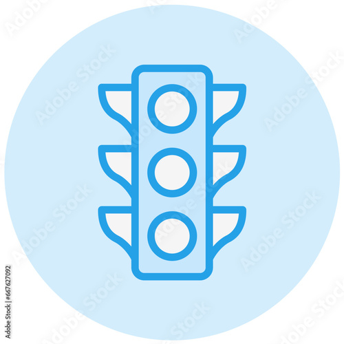 Traffic light Vector Icon Design Illustration