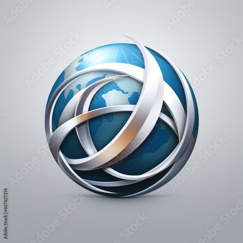 Beautiful abstract logo design. Sphere  circle design  style