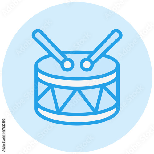 Drum Vector Icon Design Illustration