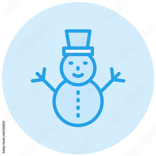 Snowman Vector Icon Design Illustration