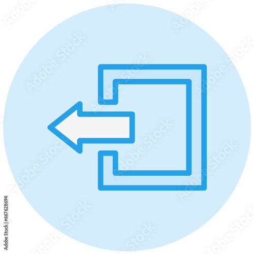 Log out Vector Icon Design Illustration