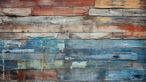 Colorful Wood Wall Texture