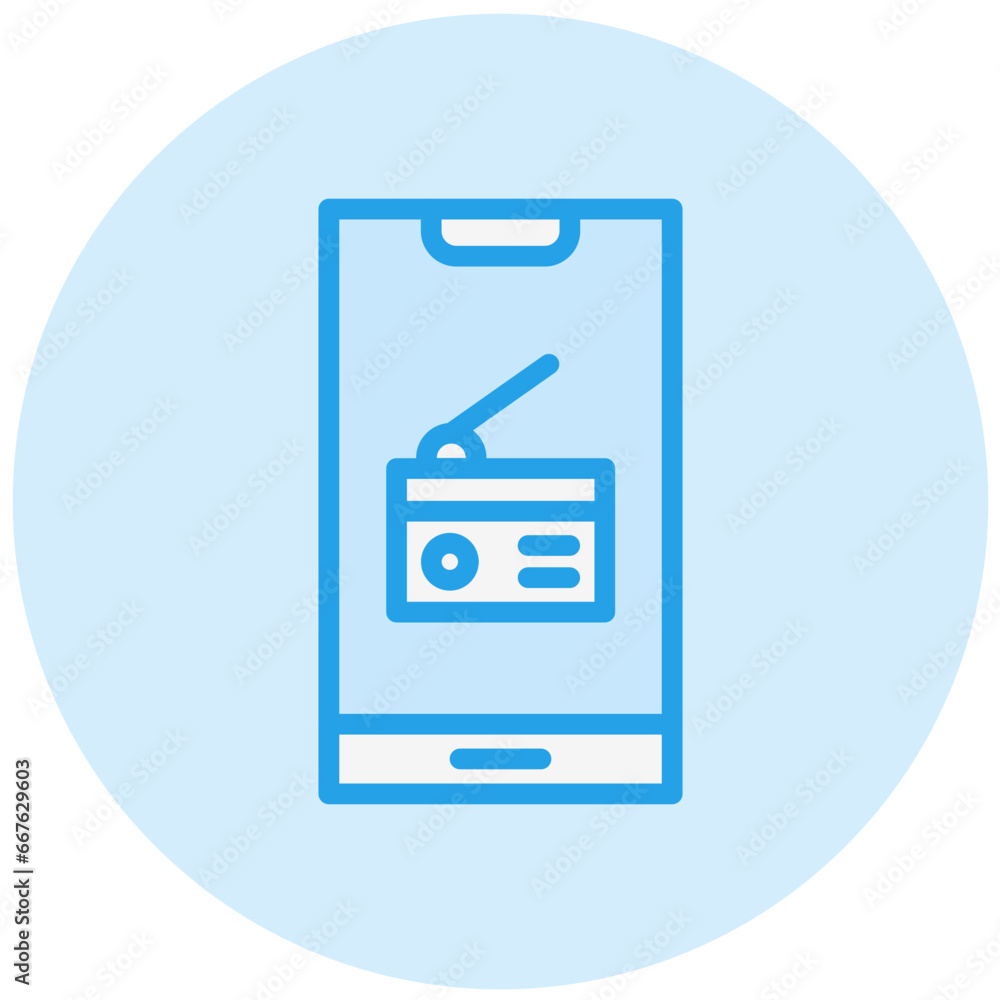 Radio Vector Icon Design Illustration Radio Vector Icon Design Illustration