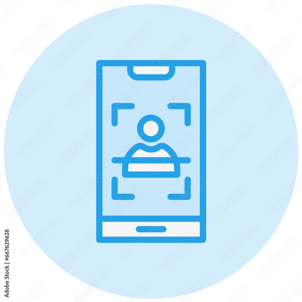 Face Scan Vector Icon Design Illustration Face Scan Vector Icon Design Illustration