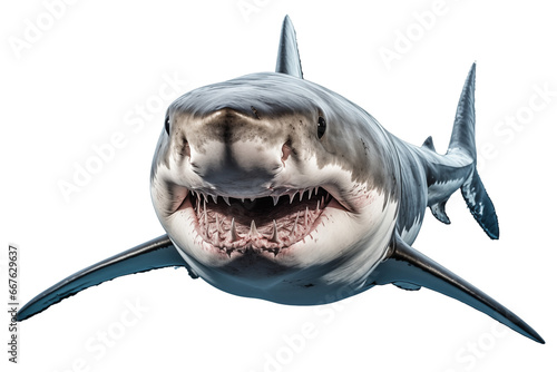 shark isolated on white - transparent background PNG