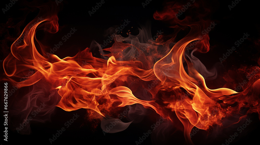 fire flame isolated on black background fire flame isolated on black background