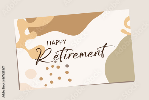 happy retirement card on white background	