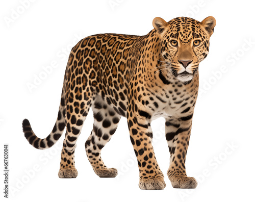 leopard in front of white background - transparent background PNG
