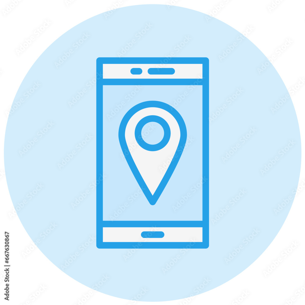 Mobile location Vector Icon Design Illustration Mobile location Vector Icon Design Illustration