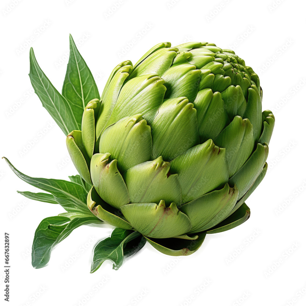 Fototapeta premium Appetizing vegetable artichoke, Isolated On Transparent, PNG 