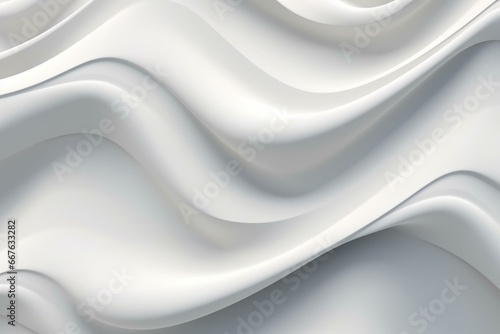 White wavy abstract background with light rendering and space for text. Generative AI