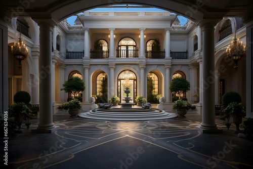 The interior of Emirates Palace in Dubai  UAE. Emirates Palace is the largest hotel in the world.