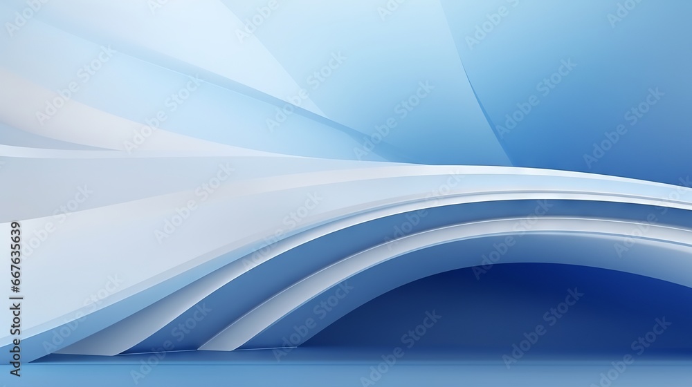 Minimalist vector illustration of white futuristic architecture on blue background Minimalist vector illustration of white futuristic architecture on blue background