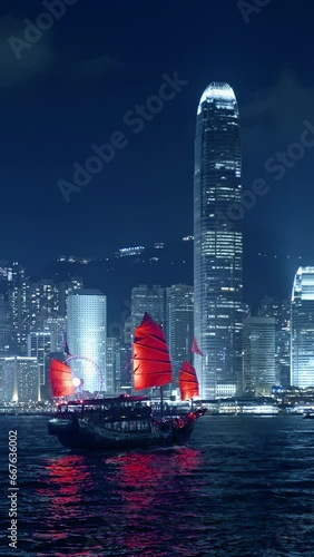 Hong Kong at night, Victoria Harbor
 photo