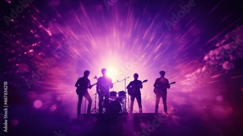 Silhouette of Rock Band