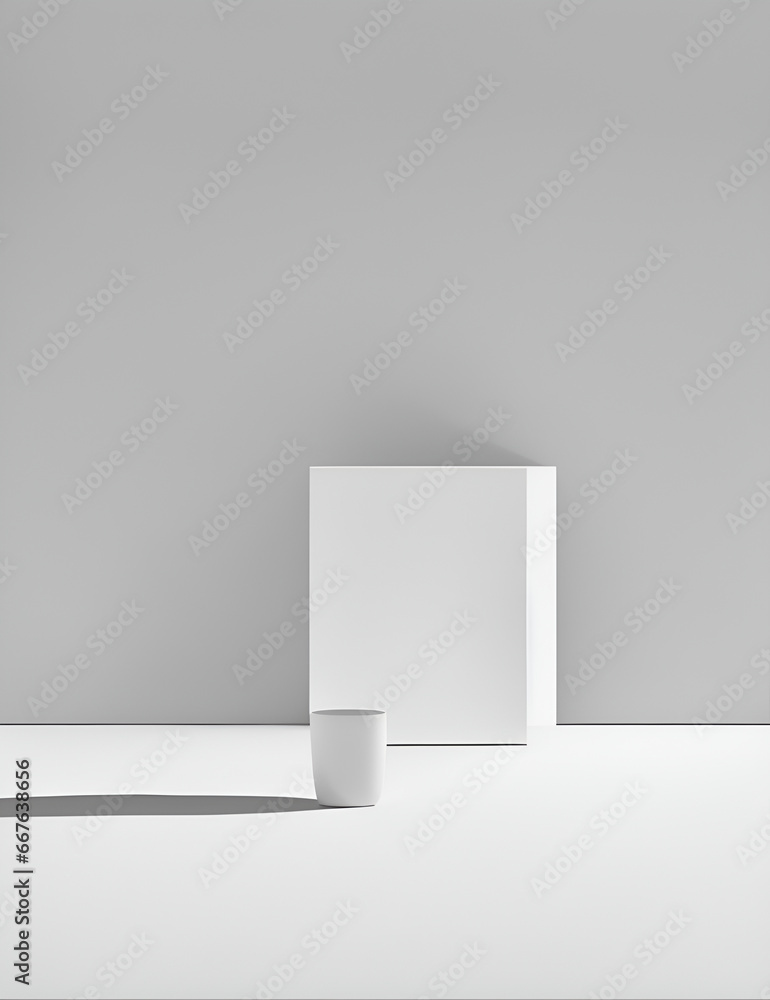 A minimalist image of a simple object and scene A minimalist image of a simple object and scene