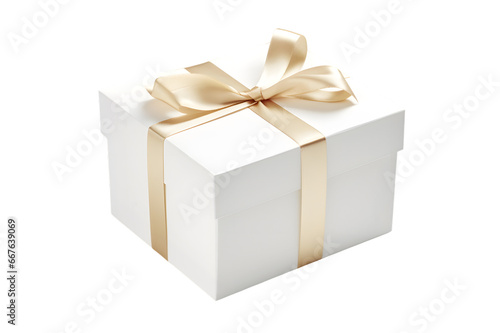 Gift box with bow isolated on transparent background