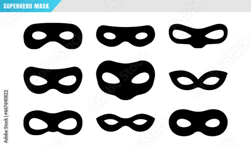 Mask superhero carnival villain vector