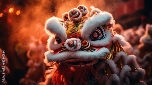 Chinese lion dance © somchai20162516