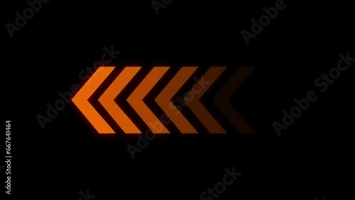 arrow extending on black background