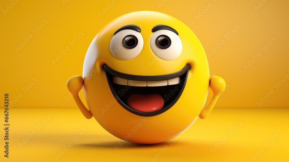 World Day of Smiles. A yellow emoticon with a smile on its face