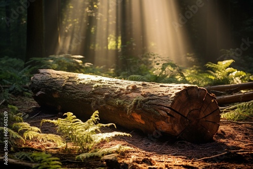 a log in sunlight. Generative AI