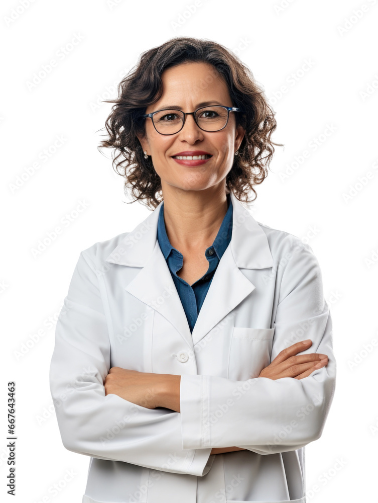 Professional pharmacist in transparent background