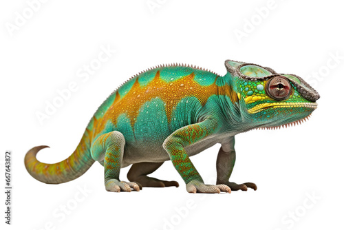 Colorful Lizard Illustration on Transparent Background