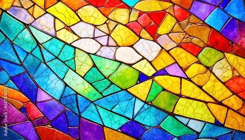 Stained Glass Texture of Colorful Stone