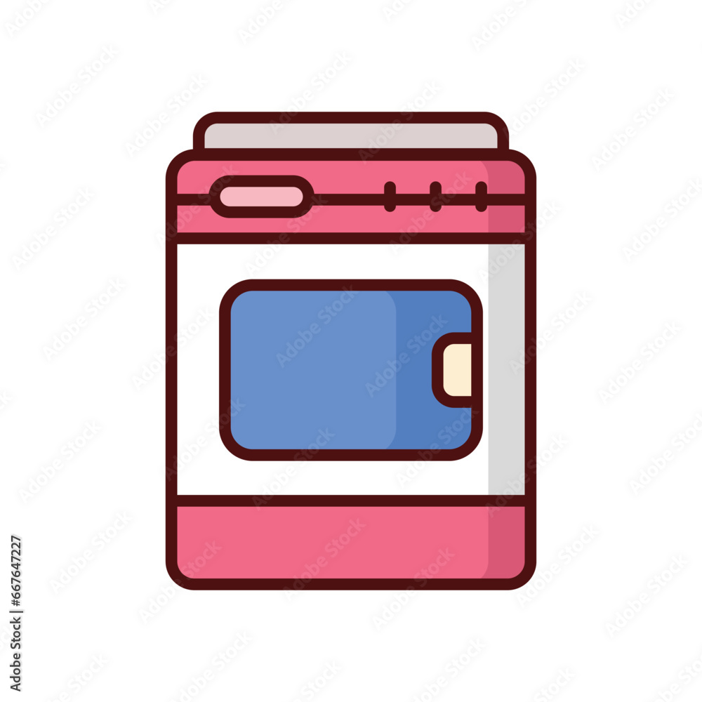 Washing machine icon isolate white background vector stock illustration Washing machine icon isolate white background vector stock illustration