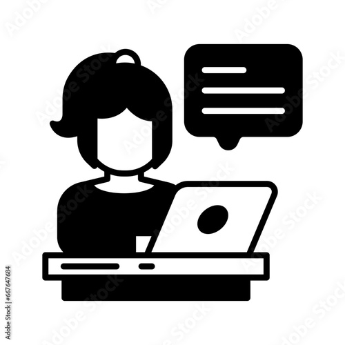 Blogger icon in vector. Illustration