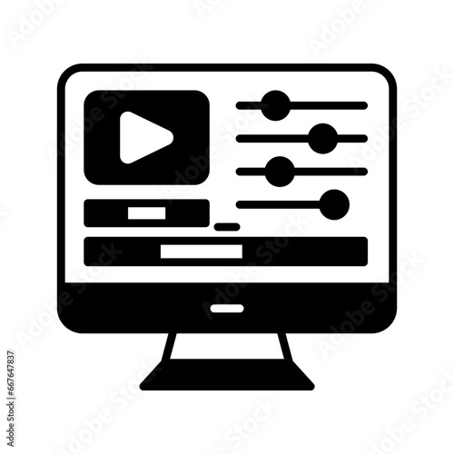 11	Tittle	Video Editing icon in vector. Illustration