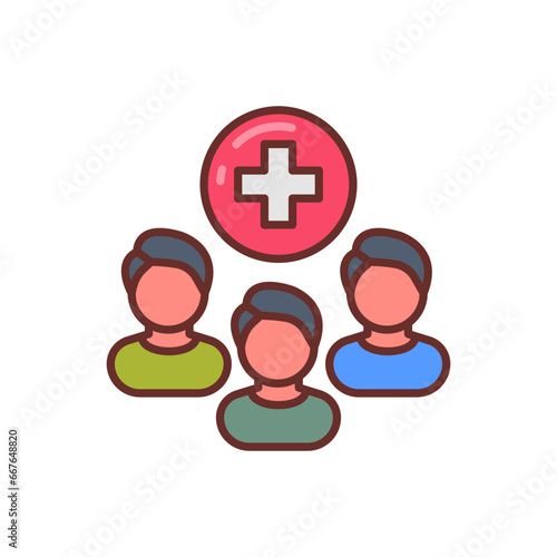 Subscribers icon in vector. Illustration