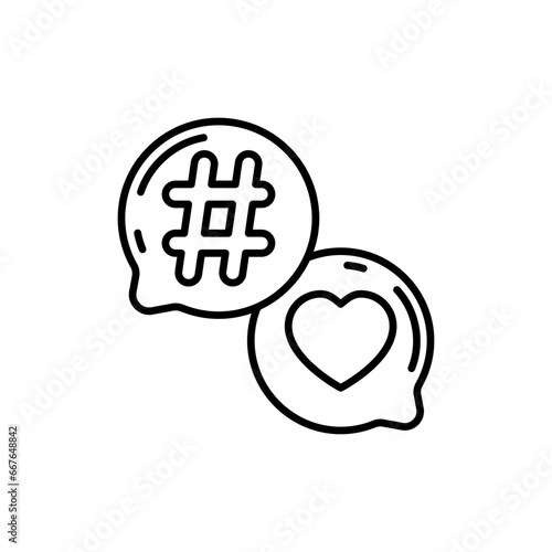 Bilde på lerret Hashtag icon in vector. Illustration
