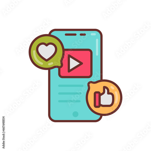 Reactions icon in vector. Illustration